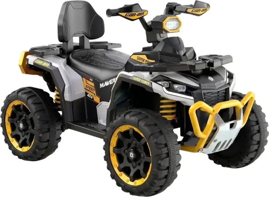 ATV Electric cu acumulator pentru copii NOVOKIDS™ MonsterQuad PRO , Cu melodii si lumini, Lungime 113 cm, 3-8 ani , Max 35 kg , Roti EVA, 12V, 4