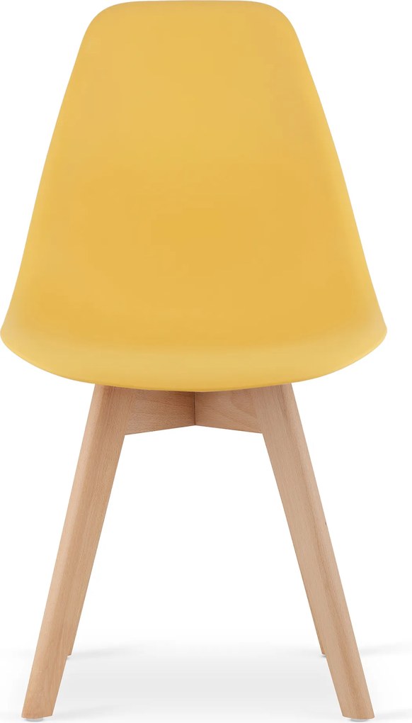 OFERTA Scaun muștar KITO cu picioare din fag Calitatea II