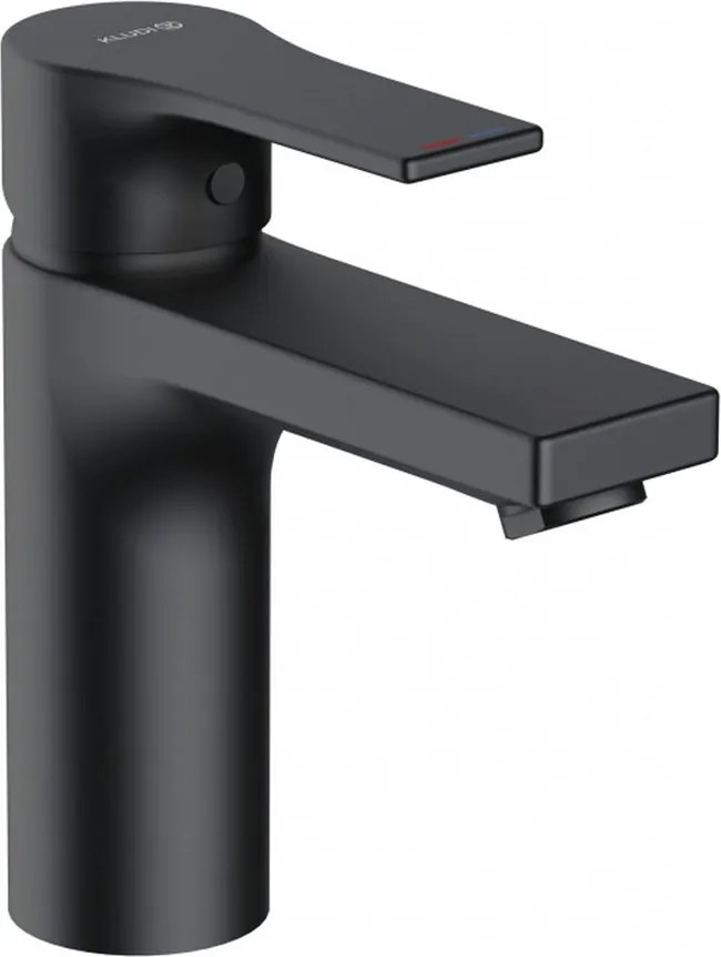 Baterie lavoar Kludi Zenta SL 100 monocomanda finisaj negru mat cu ventil Push-Open