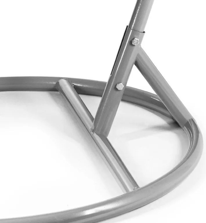 Scaun suspendat gri KOKON cu suport, perna deschisa