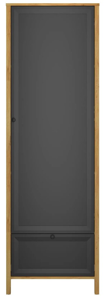 Dulap cu rafturi Bruselas (stejar craft auriu + negru) . 1116783