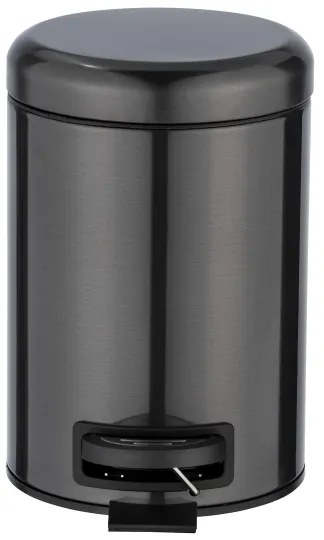 WENKO 24035100 - Coș de gunoi LEMAN 17x25 cm inox/negru