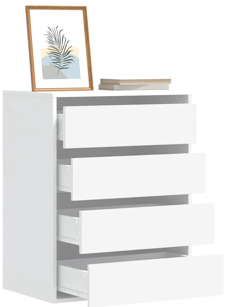 vidaXL Dulap colț cu sertare alb 60x41x76 cm lemn prelucrat