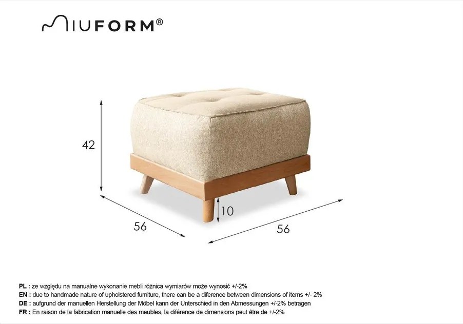 Taburet Miuform Dazzling Daisy, albastru petrol