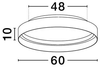 Plafoniera circulara aluminiu alb LED CCT LUMIA 60cm