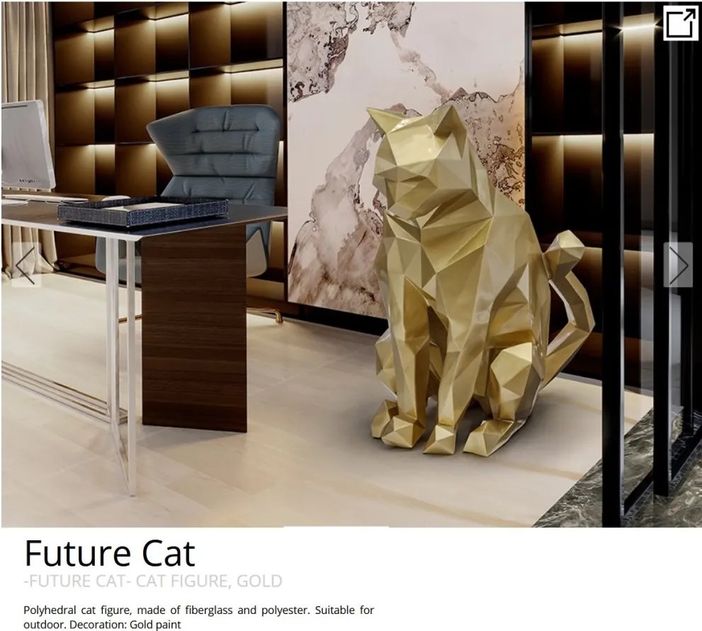 Figurina pisica design decorativ Future Cat