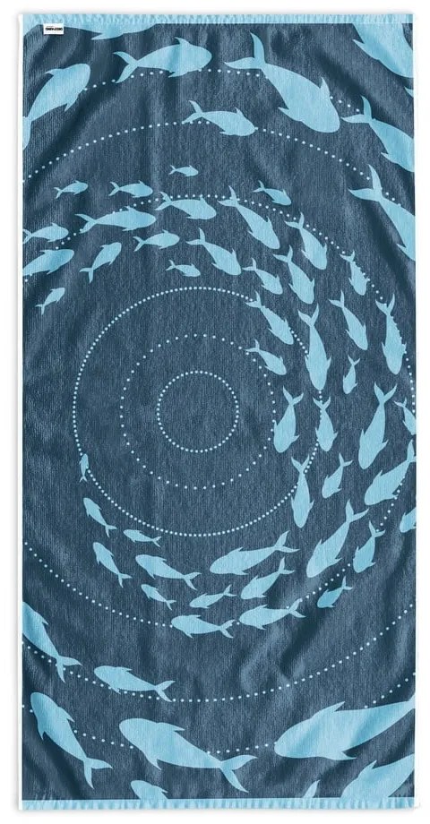 Prosop de plajă albastru 90x180 cm Shoal – DecoKing