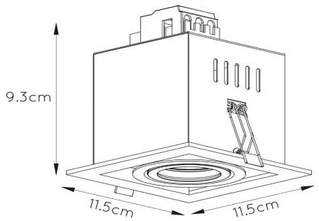 Corp de iluminat încastrat Lucide 09926/01/30 CHIMNEY 1xGU10/50W/230V