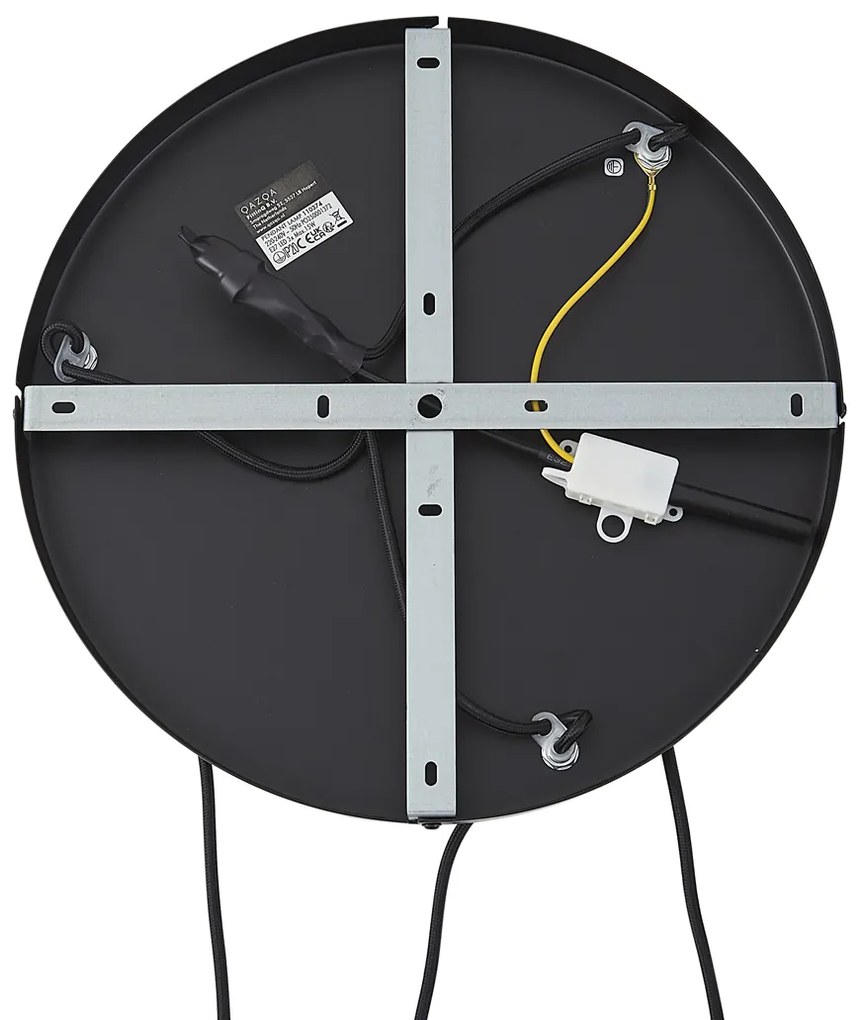 Lampă suspendată neagră cu sticlă chihlimbar, fumurie și transparentă cu 3 lumini - Elena