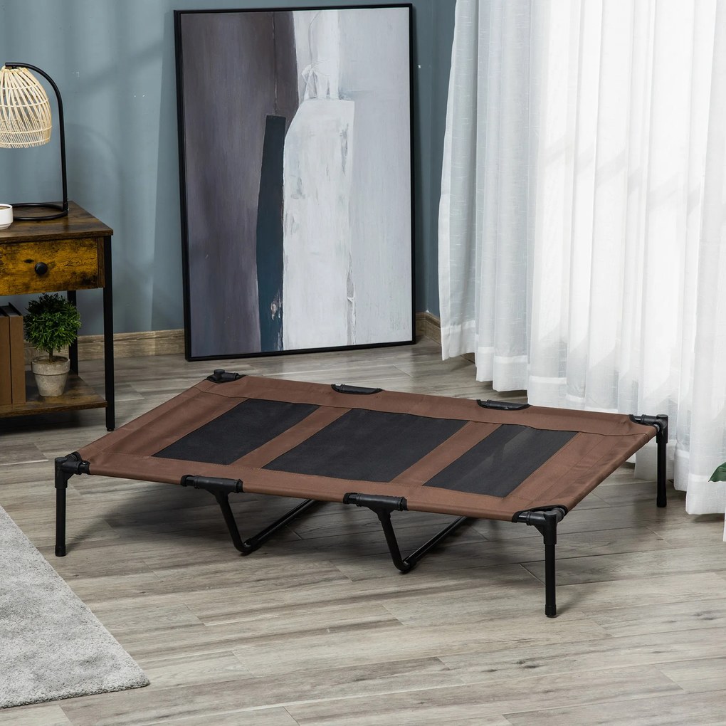PawHut Pat pentru Câini cu Geantă de Călătorie și Picioare Antiderapante, 122x92x23 cm, Maro | Aosom Romania