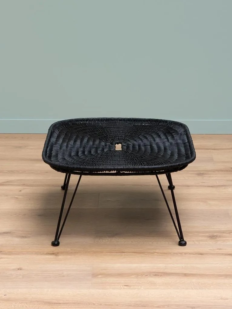 Masuta de cafea neagra din rattan," Senzu"