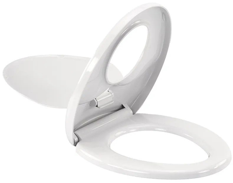 Rion Soft Close 2-in-1 scaun WC cu reductor plastic alb