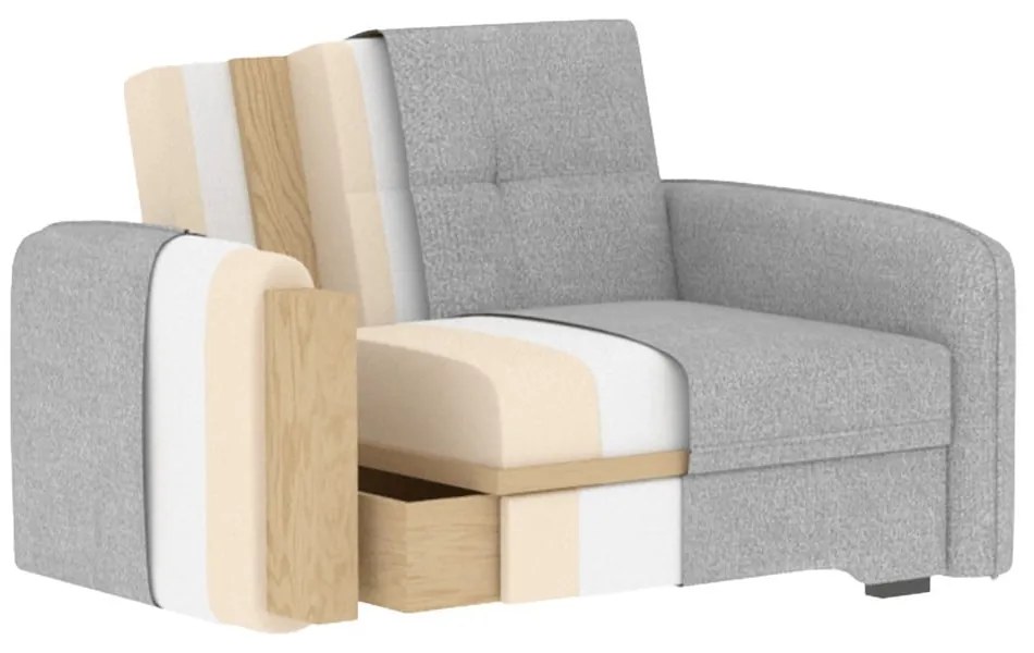 Fotoliu gri deschis Laine – ELTAP