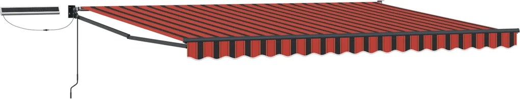 vidaXL Cort electric retractabil Portocalie și maro 4,5 × 3 m