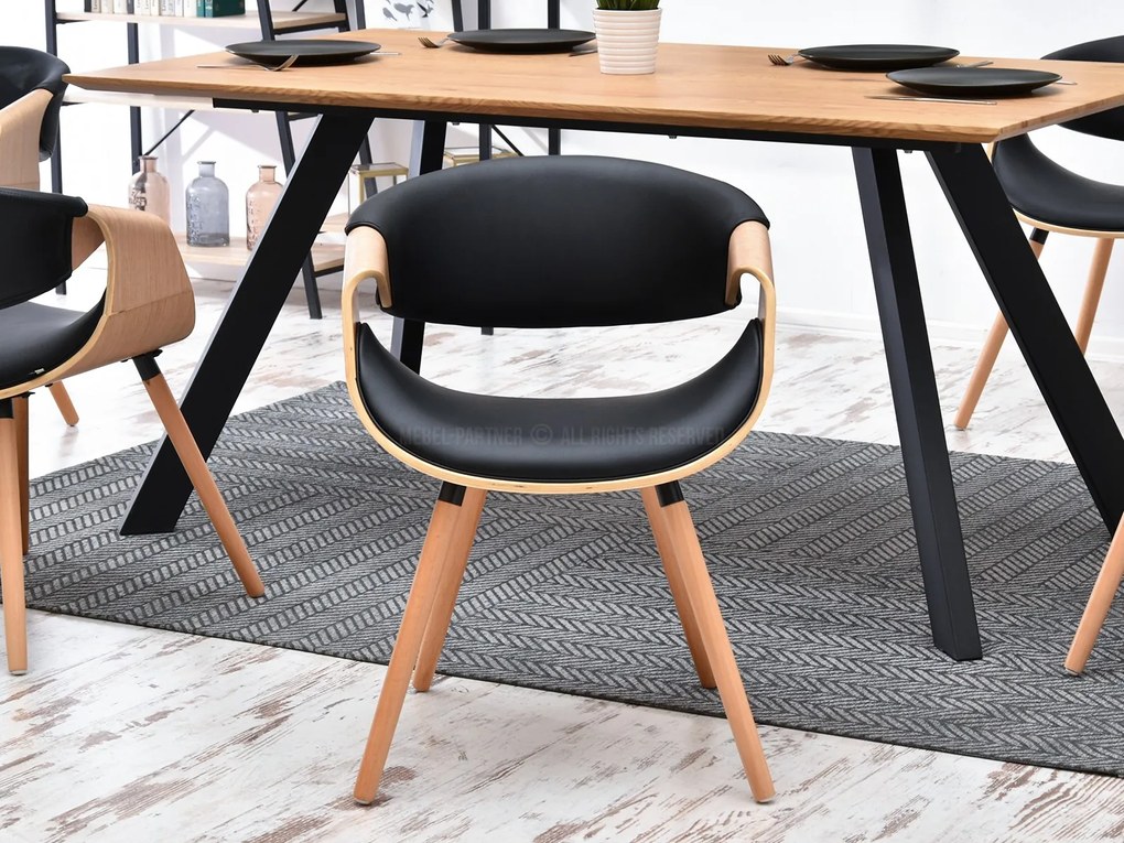 Scaun Bjorn K (stejar negru + stejar). 1110932