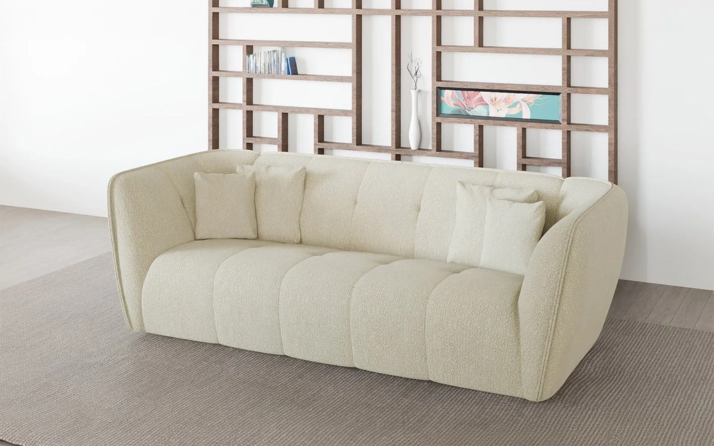Canapea lemn masiv Malina 3 locuri, 250 × 81 × 115 cm