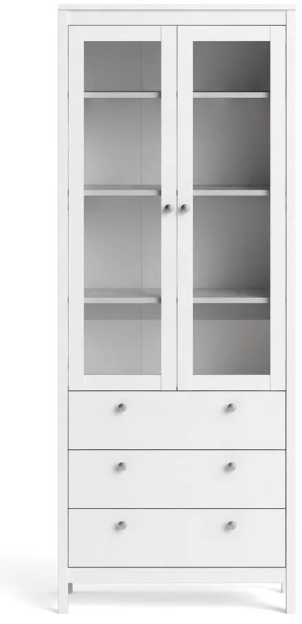 Vitrină albă 78x199 cm Madrid – Tvilum