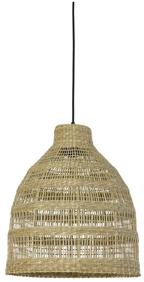 Lustră în culoare naturală cu abajur din iarbă de mare ø 38 cm Sagar – Light & Living