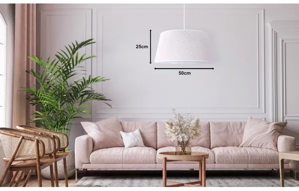 Duolla - Lustră pe cablu BOUCLE 1xE27/15W/230V d. 50 cm albă