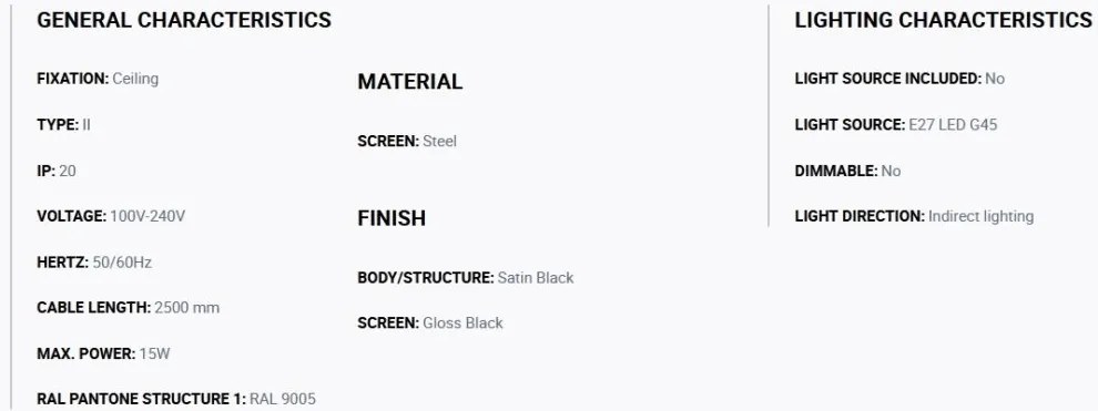 Lustra suspendata metal TATAWIN S 5L negru