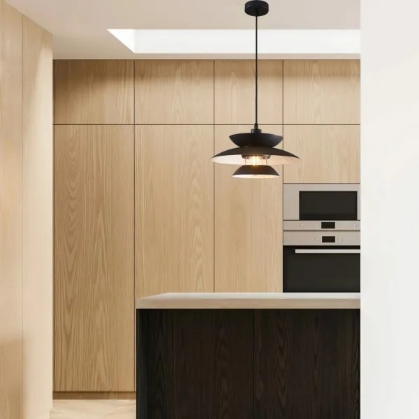 Lustră pe cablu BERIT 1xE27/20W/230V negru