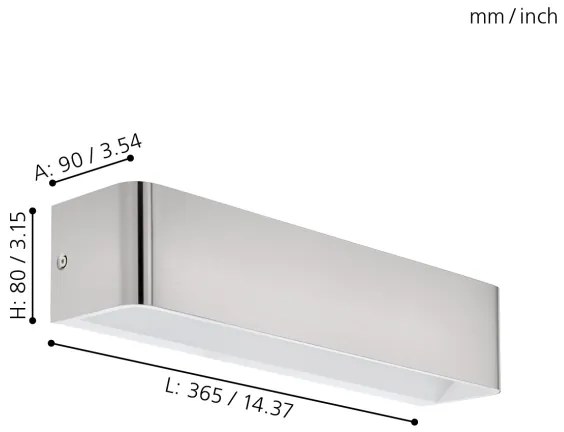 Eglo 98426 - Aplică perete LED SANIA LED/12W/230V