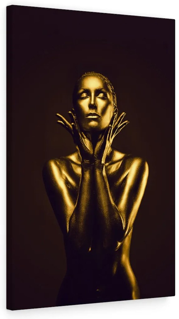 Tablou canvas Gold Girl 120x80 cm
