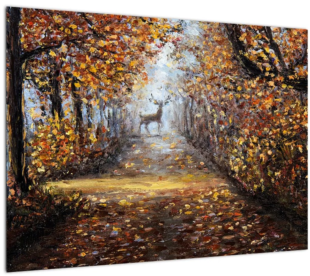 Tablou pe sticlă - Spiritul pădurii (70x50 cm)