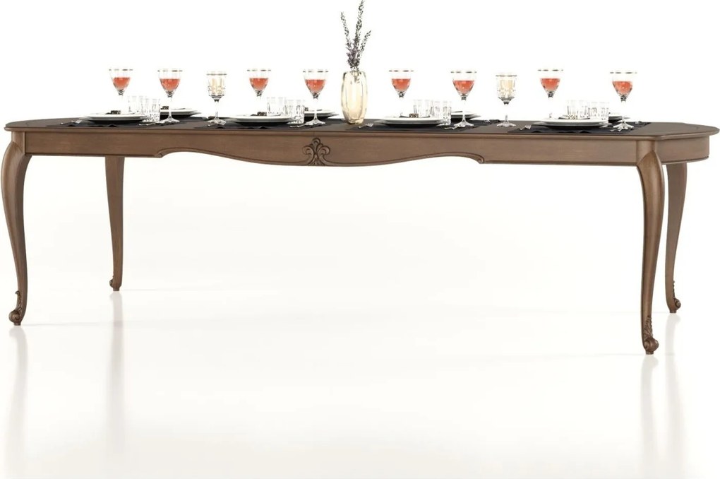 Masă lemn masiv Dining Celisea Pliabilă 2900 (+500) х 1100 х 790 - Ivoire