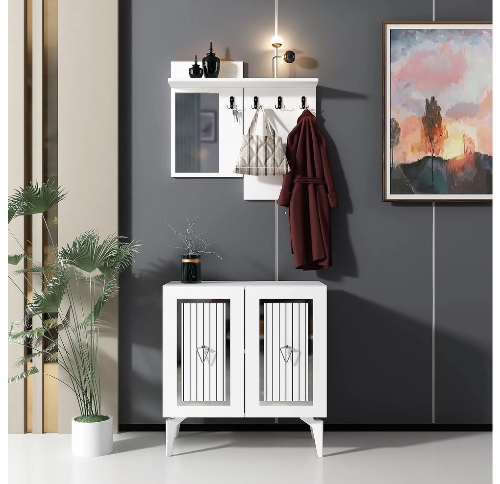 Mobilier Hol Tideno (alb + argintiu) . 1093903