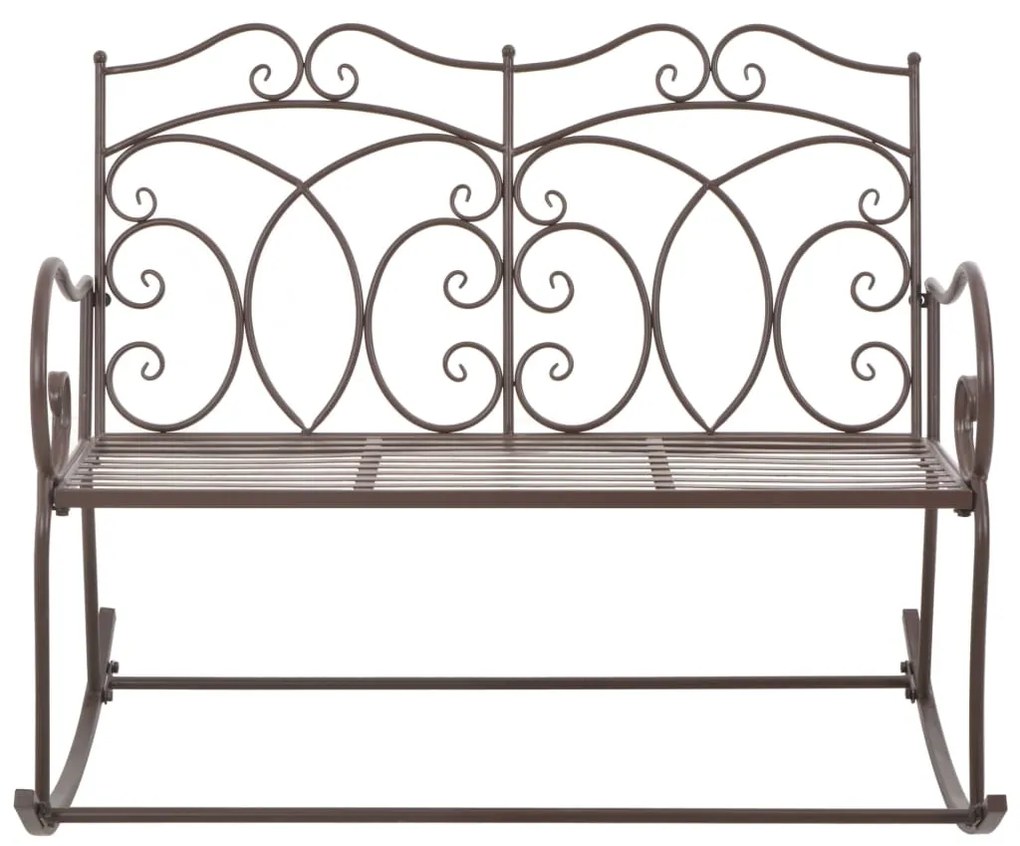 45437 vidaXL Bancă de grădină, maro vintage, 104 cm, fier