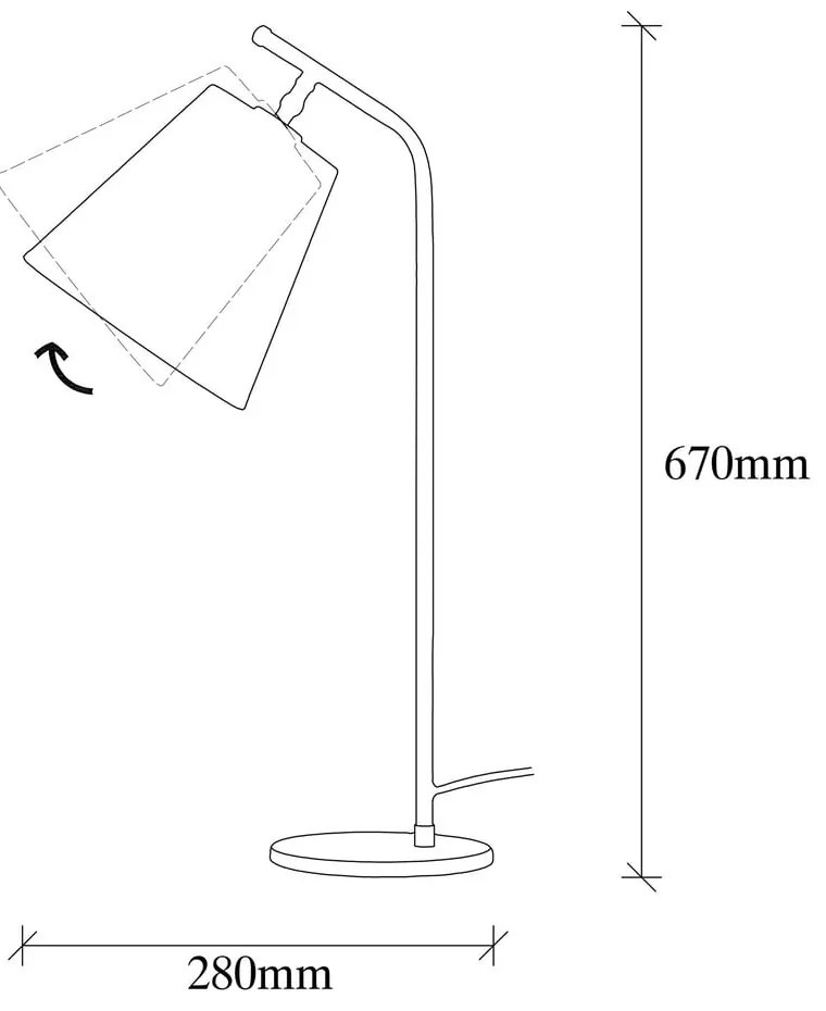 Veioză albă/în culoarea bronz (înălțime 67 cm) Salihini – Opviq lights