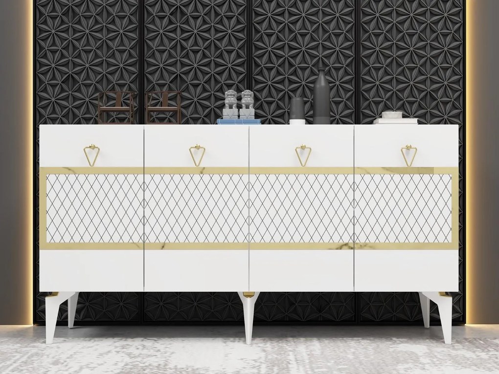 Dulap Vadiki 1 (alb + auriu) . 1093451