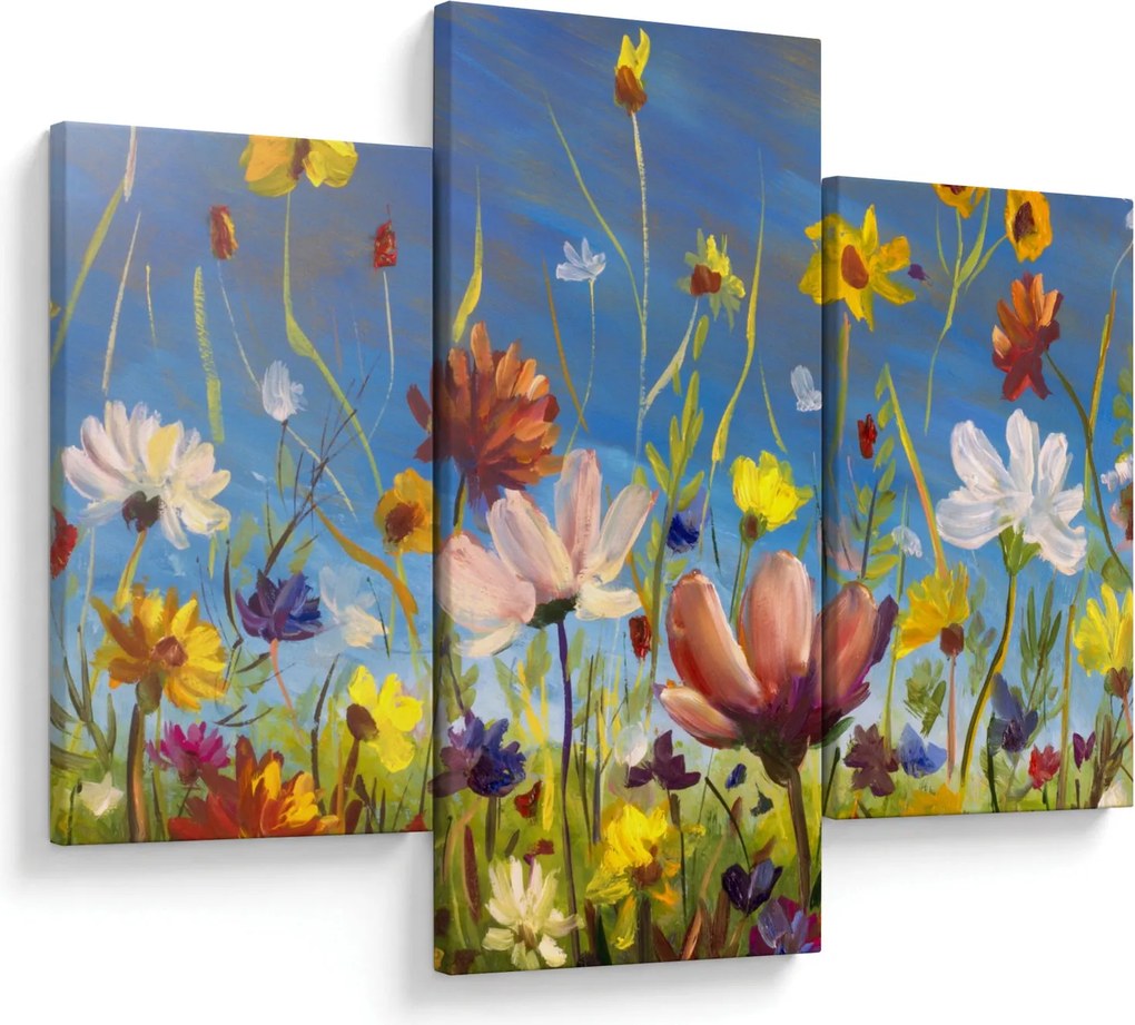 Tablou cu luncă înflorită (90x60 cm)