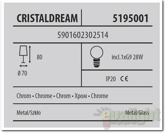 Spot incastrabil tavan fals Cristaldream