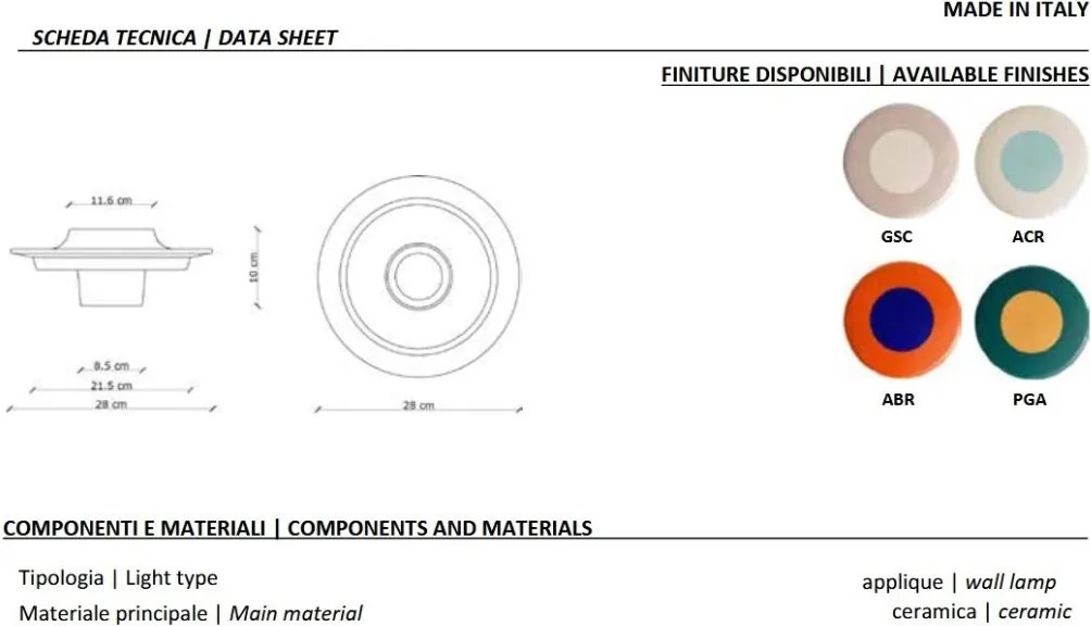 Aplica din ceramica design italian realizata manual Voila