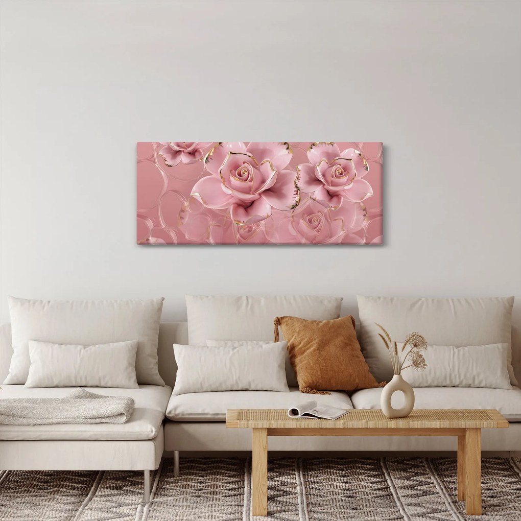 Tablou - Decor floral (120x50 cm)