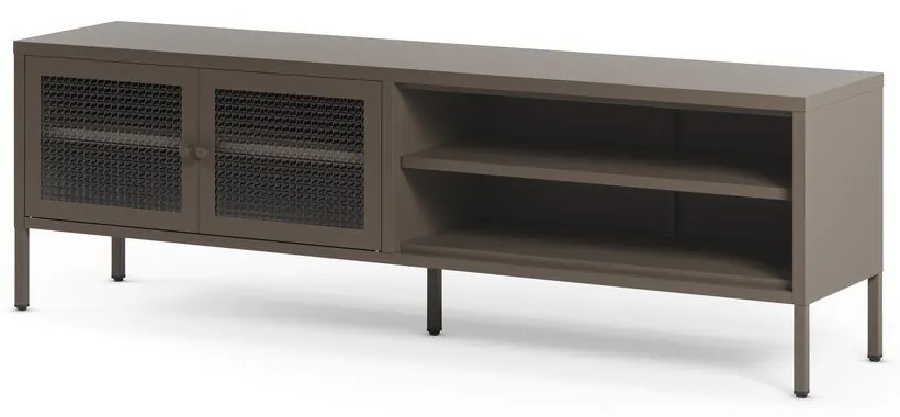 Comodă TV gri din metal 160x50x35 cm Layna – Marckeric