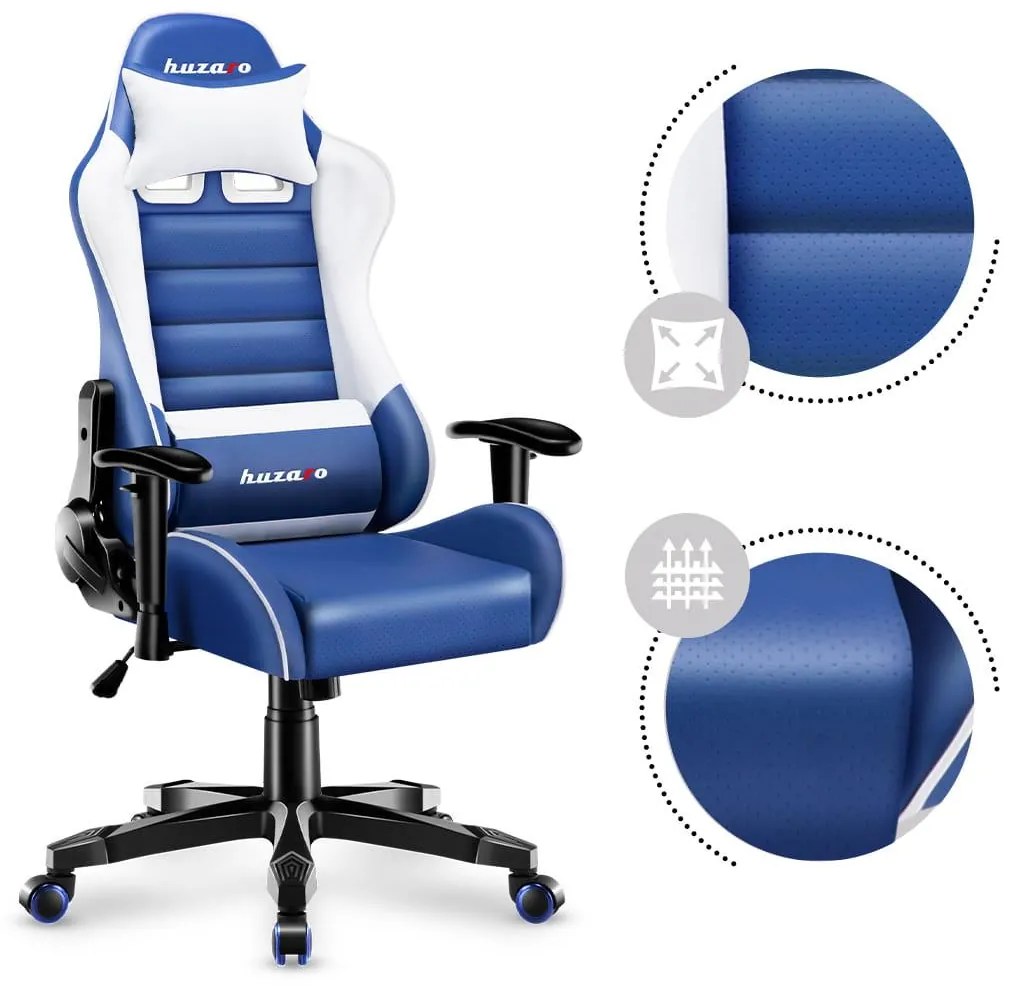 Scaun gaming pentru copii Rover 6 (alb + albastru). 1087544