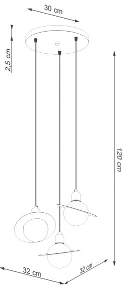 Lustră pe cablu Sollux SL.1357 HYPERION 3xG9/8W/230V alb