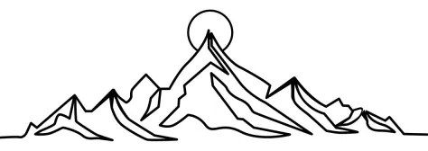 Decorațiune de perete 119,5x37 cm metal munți