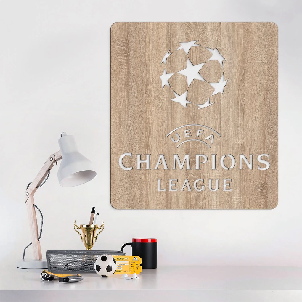 DUBLEZ | Tablou din lemn pentru perete - Liga Campionilor UEFA