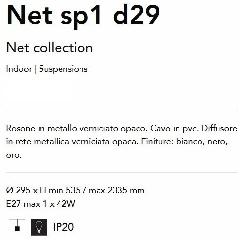 Lustra/Pendul modern design decorativ Net sp1 d29 negru