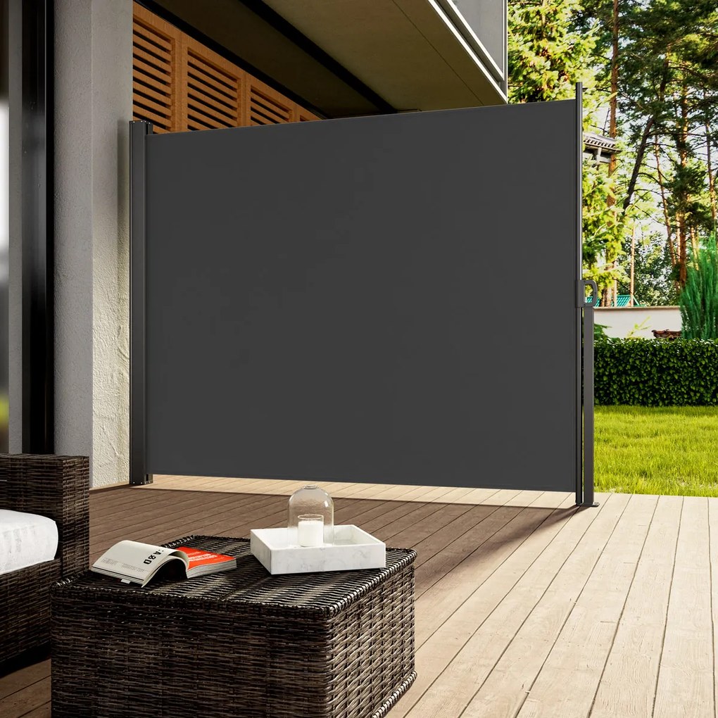 Marchiză laterală NOSARA pentru terasă, 180x300cm, antracit Casaria