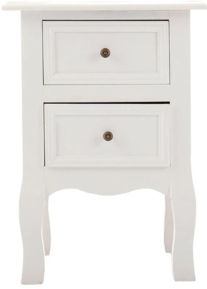 Set de 2 noptiere, alb