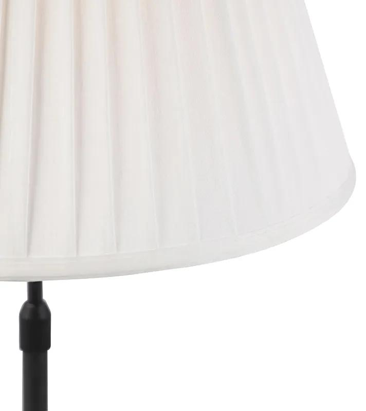 Lampă de masă neagră cu umbră plisată cremă reglabilă 35 cm - Parte