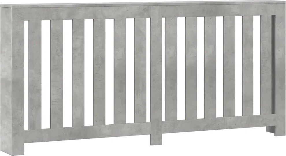 vidaXL Mască pentru calorifer, gri beton, 175x20x82 cm, lemn prelucrat
