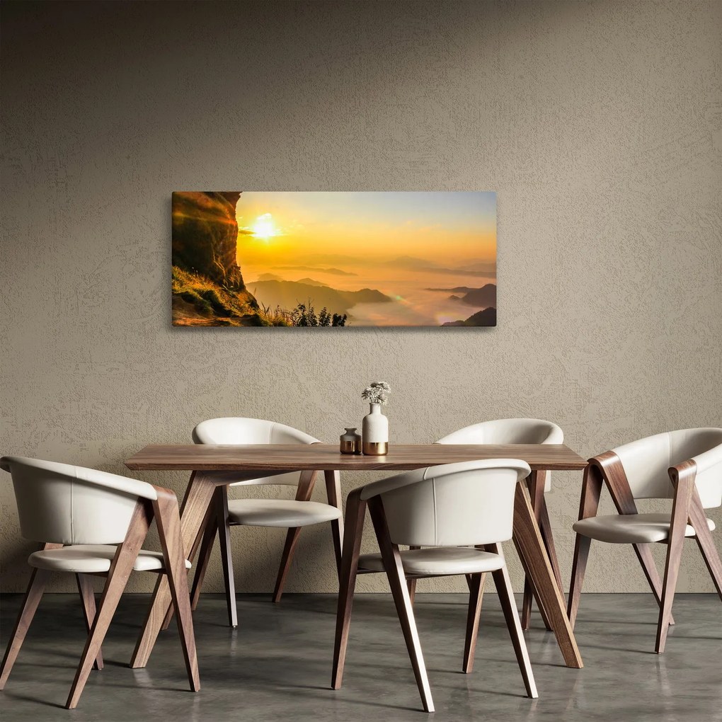 Tablou - Ceața de dimineață în vale (120x50 cm)