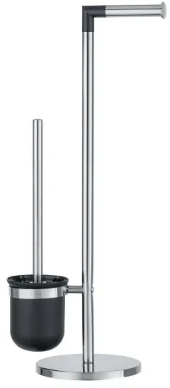 WENKO 21836800 - Perie WC PARUS 25,5 x 57 cm, inox/argintiu/negru