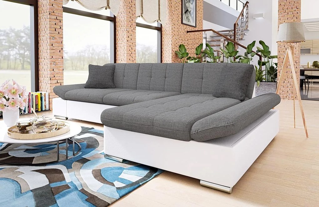 Colțar cu funcție de dormit Raphael (D) (piele ecologică Soft 017 + Lux 06 + Lux 05). 1060103